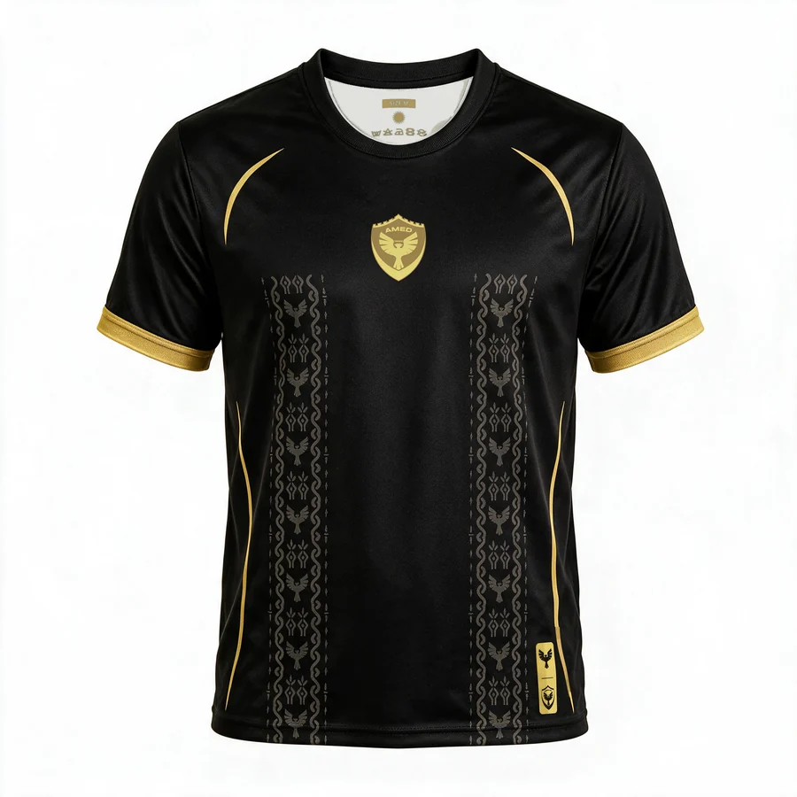 Visualisation of the Amedspor shirt Black, front