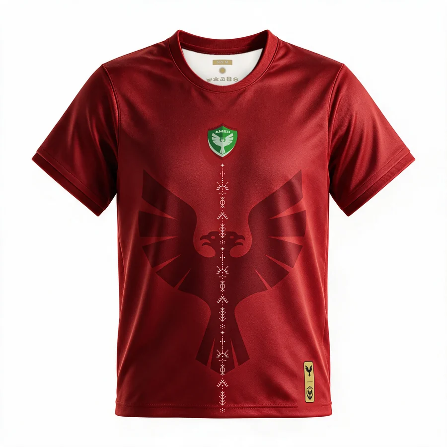 Visualisation of the Amedspor shirt Red, front